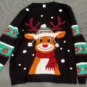 Festive Reindeer Christmas Sweater